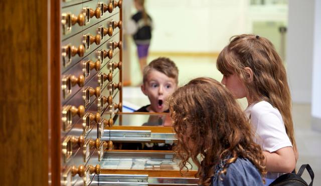 Kids enjoying a factory tour 